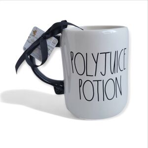 Rae Dunn x Harry Potter POLYJUICE POTION Mug with cauldron on back white